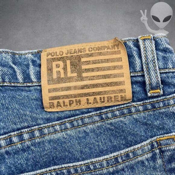 Polo Ralph Lauren Straight Leg Bootcut Jeans Size 30x32 Blue Denim Vintage - Picture 2 of 8